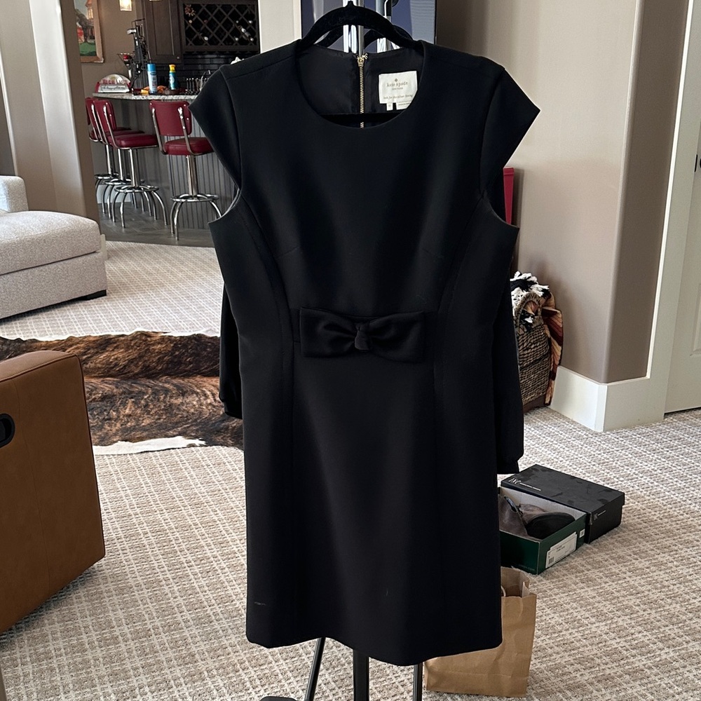 Elegant Kate Spade ♠️ Black Dress with Bow Detail
